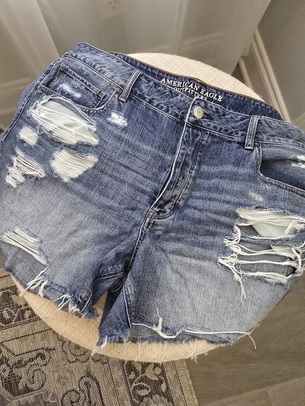 American Eagle Tomboy Distressed Denim Shorts
